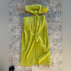 Strapless cut out linen dress with back  zipper. Worn once.